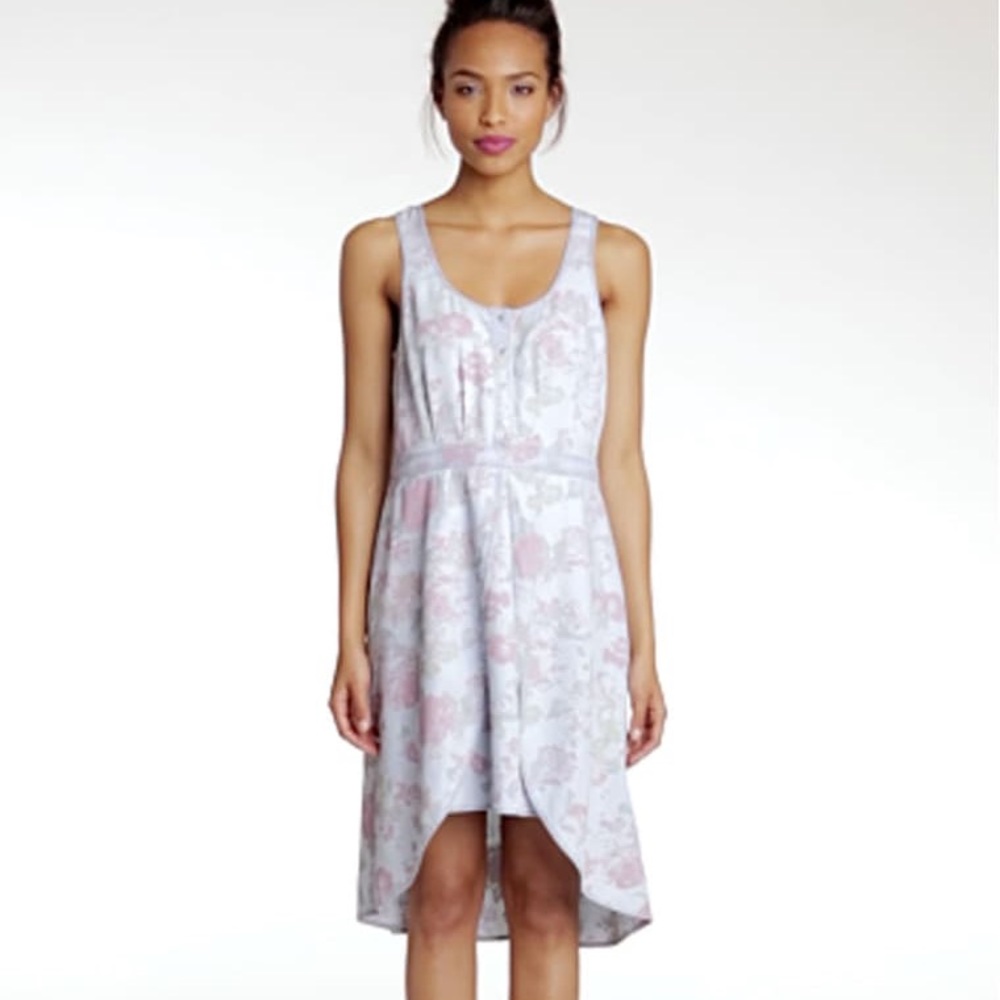 Nordstrom Hinge Chambray Floral Mini Dress